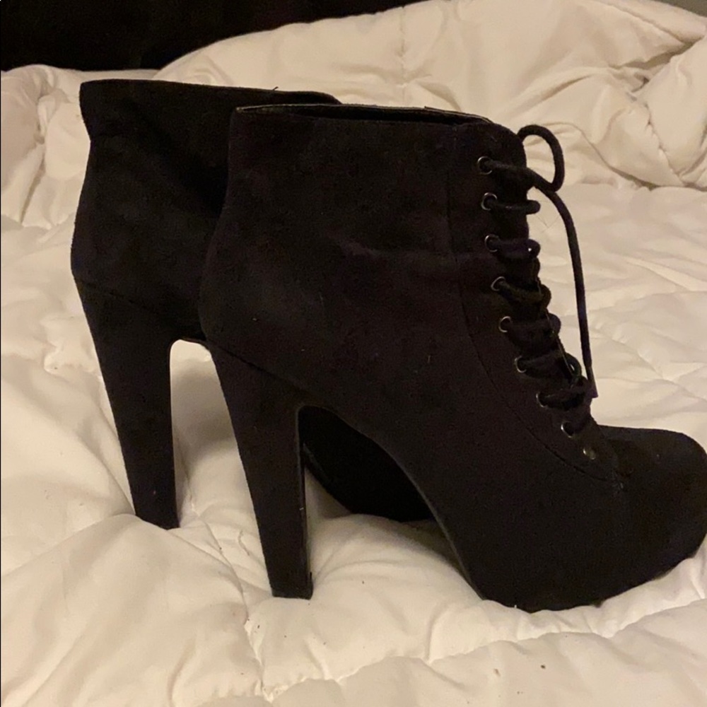Velvet Platform Boots